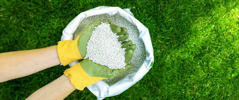 Granular lawn fertilizer pellets